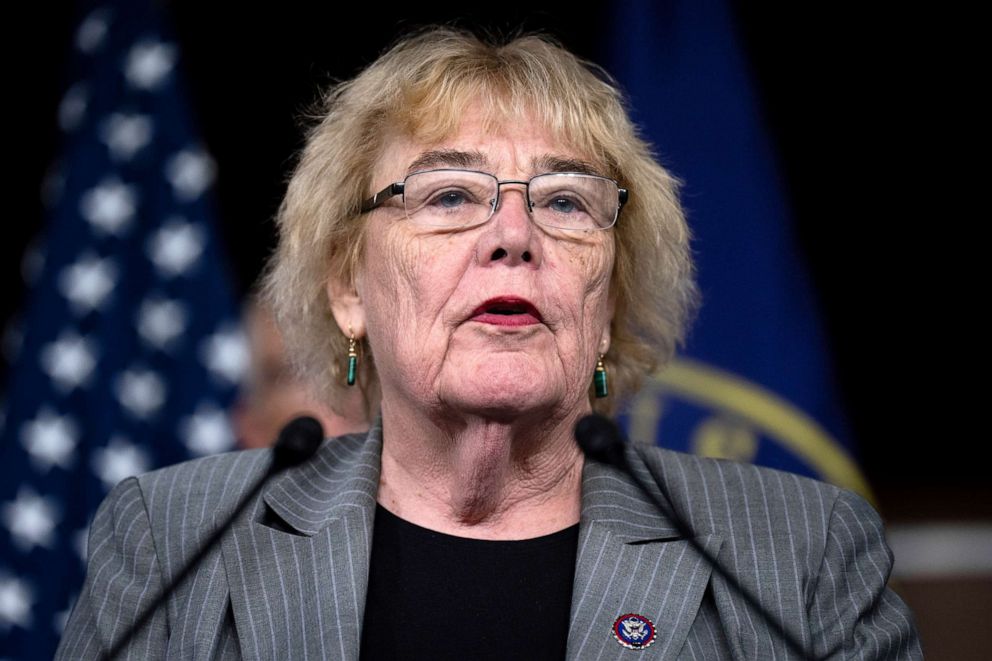 PHOTO: Rep. Zoe Lofgren speaks during the news conference on the Wildfire Response and Drought Resiliency Act in the U.S. Capitol, July 28, 2022.