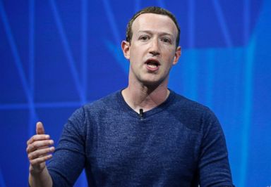PHOTO: Facebooks founder and CEO Mark Zuckerberg speaks to participants during the Viva Technologie show at Parc des Expositions Porte de Versailles on May 24, 2018 in Paris, France.