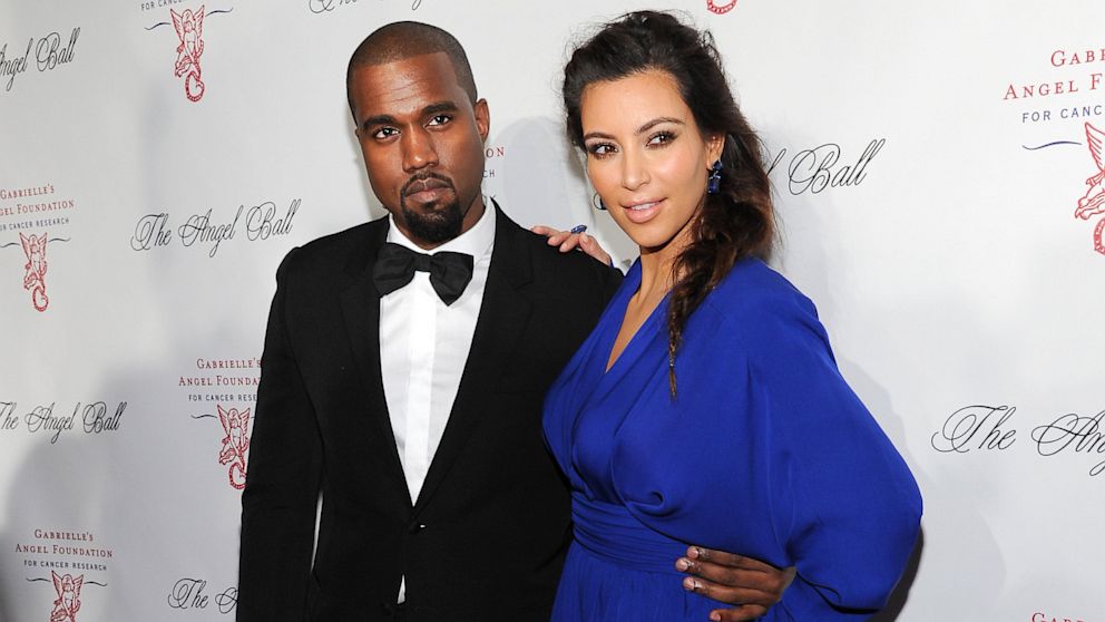 Singer Kanye West and girlfriend Kim Kardashian attend Gabrielle's Angel Foundation 2012 Angel Ball cancer research benefit at Cipriani Wall Street in New York, Oct. 22, 2012.