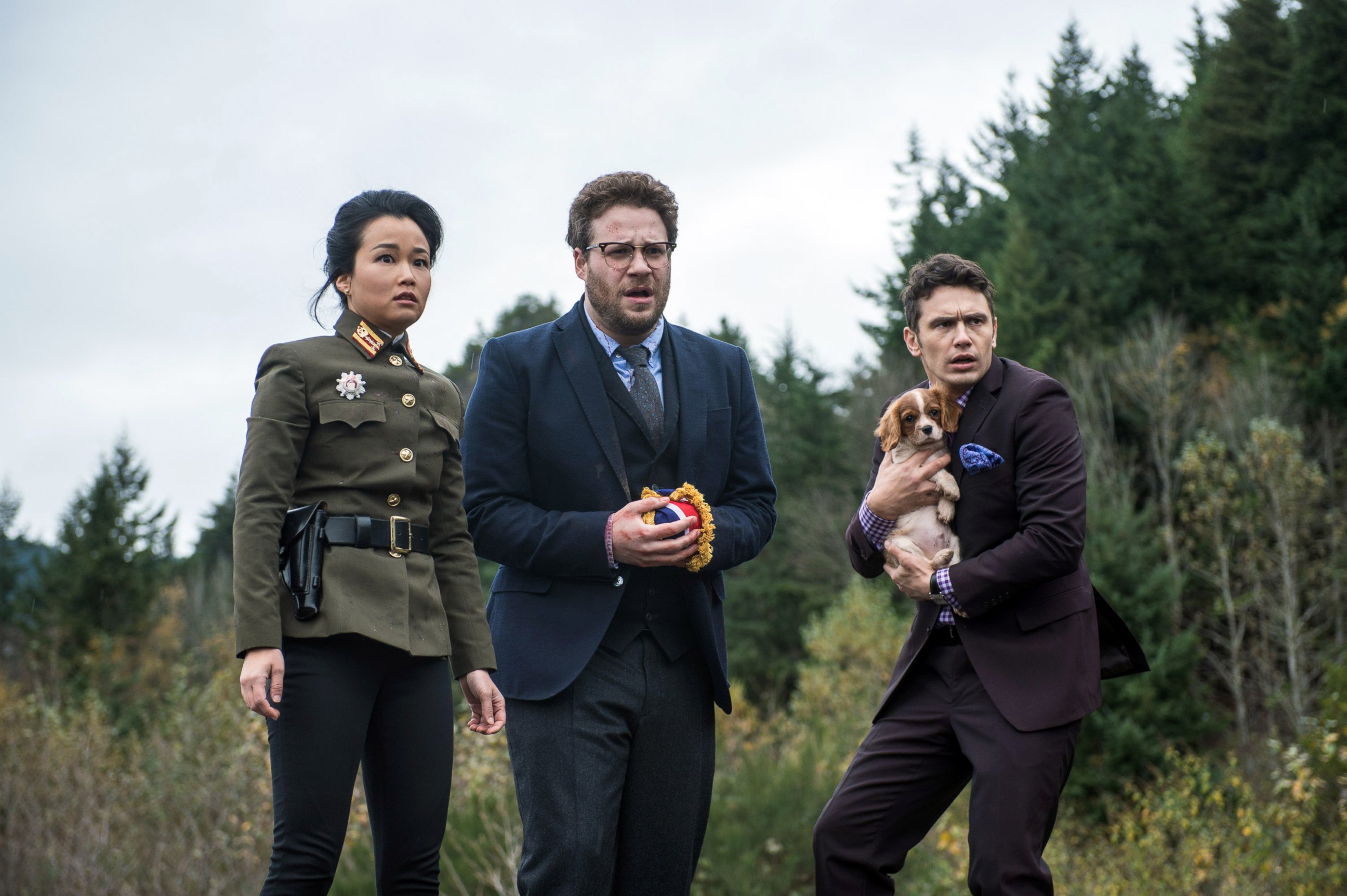 PHOTO: From left, Diana Bang, Seth Rogen, and James Franco are pictured in "The Interview." 