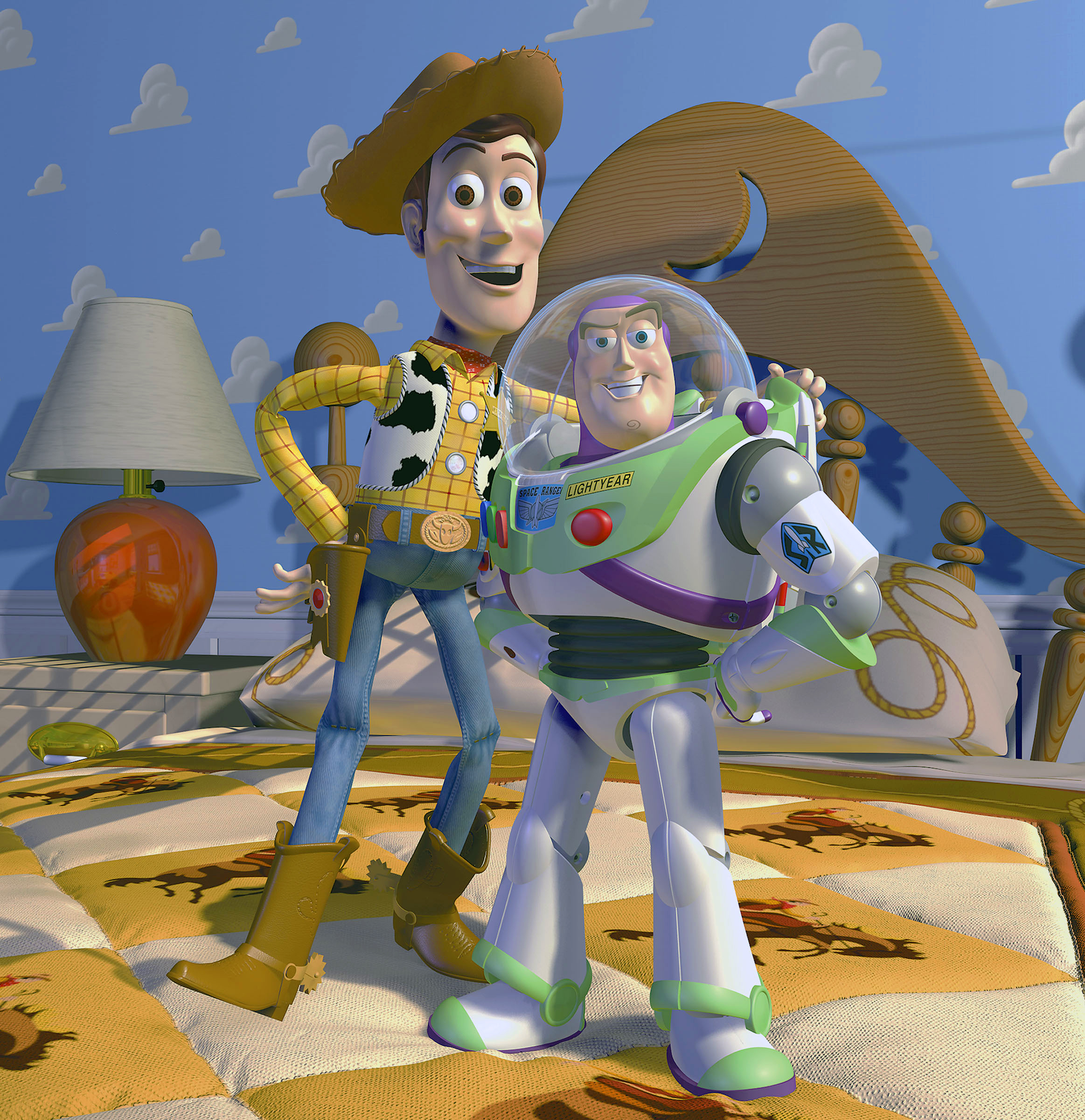 PHOTO: Disney Pixar shows characters Woody, left, and Buzz Lightyear, from the animated film "Toy Story." 