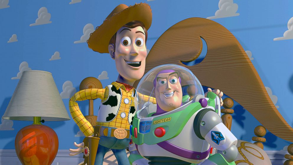 PHOTO: Disney Pixar shows characters Woody, left, and Buzz Lightyear from the animated film "Toy Story. 