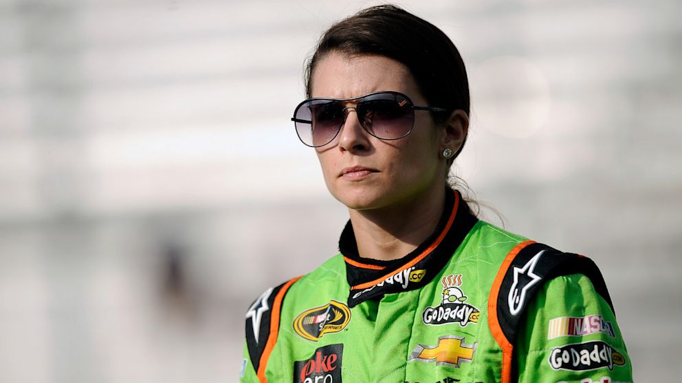 Danica Patrick, driver of the #10 GoDaddy Chevrolet, looks on from the grid during qualifying for the NASCAR Sprint Cup Series IRWIN Tools Night Race at Bristol Motor Speedway on Aug. 23, 2013 in Bristol, Tenn. 