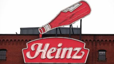 PHOTO: A sign advertises HJ Heinz Co. ketchup at the top of the Heinz History Center in Pittsburgh, Penn., Feb. 14, 2013.