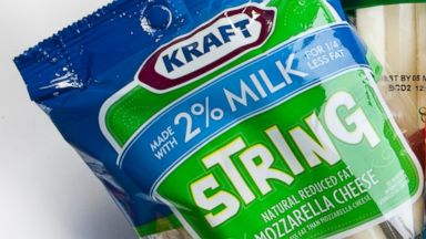 PHOTO: Kraft is recalling its Kraft and Polly-O string cheese because they may spoil and change color before the expiration date on the packages.