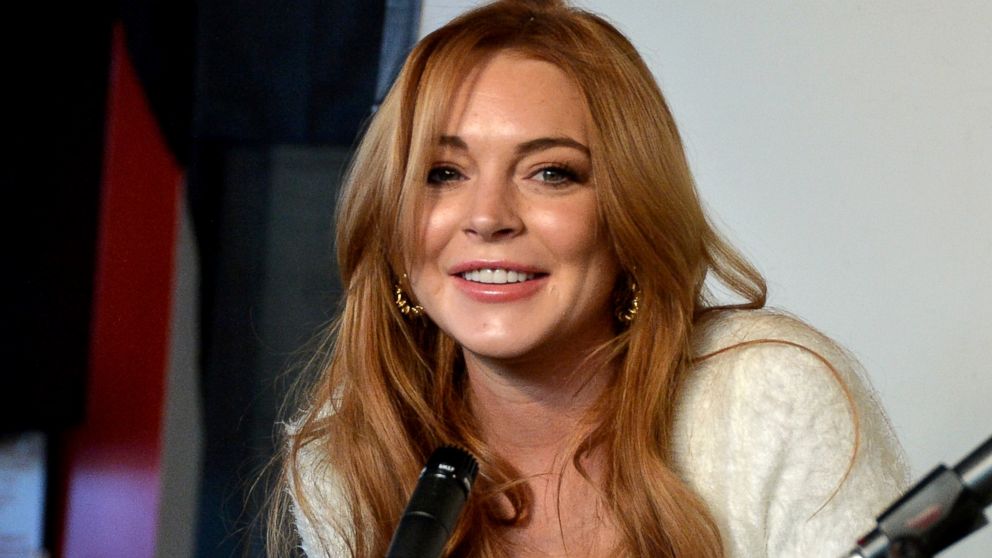 Lindsay Lohan speaks at the Lindsay Lohan Press Conference at Social Film Loft during the 2014 Park City, Jan. 20, 2014, in Park City, Utah.