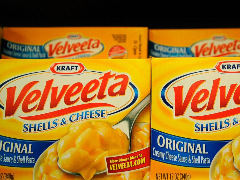 PHOTO: Boxes of Velveeta Shells and Cheese sit on a store shelf August 4, 2011 in Los Angeles.