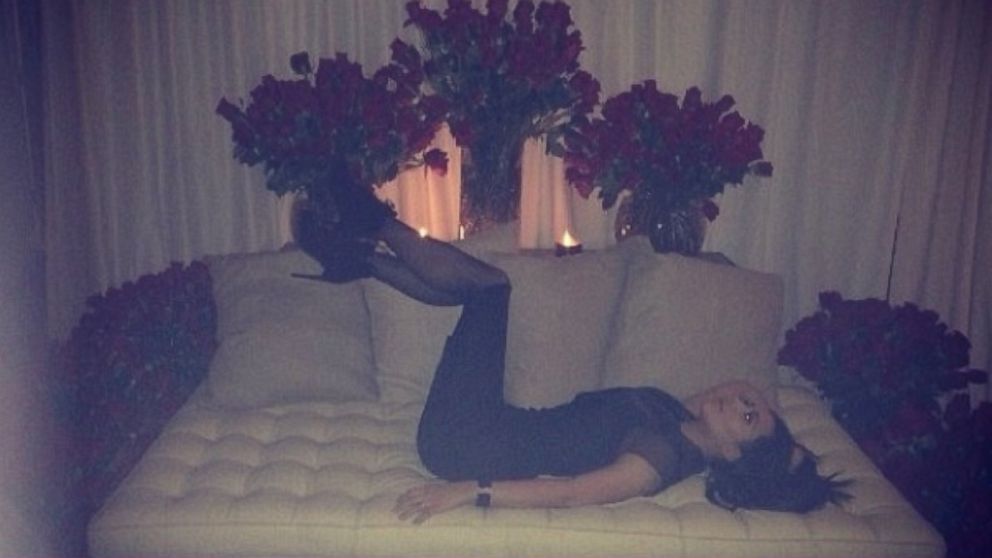 Kim Kardashian shared this photo on Instagram, Feb. 14, 2014.
