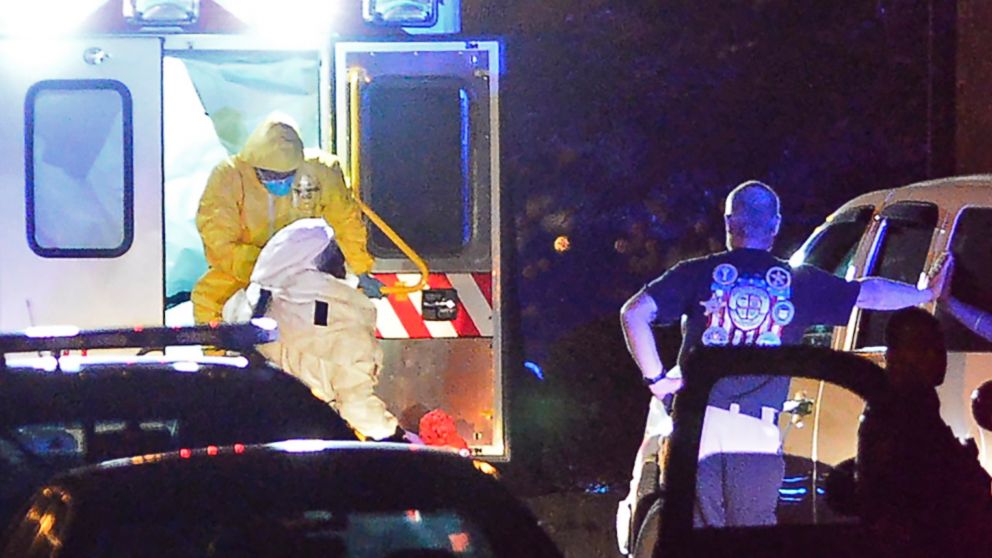 PHOTO: An ambulance carrying Amber Joy Vinson arrives at Emory University Hospital on Oct. 15, 2014, in Atlanta.