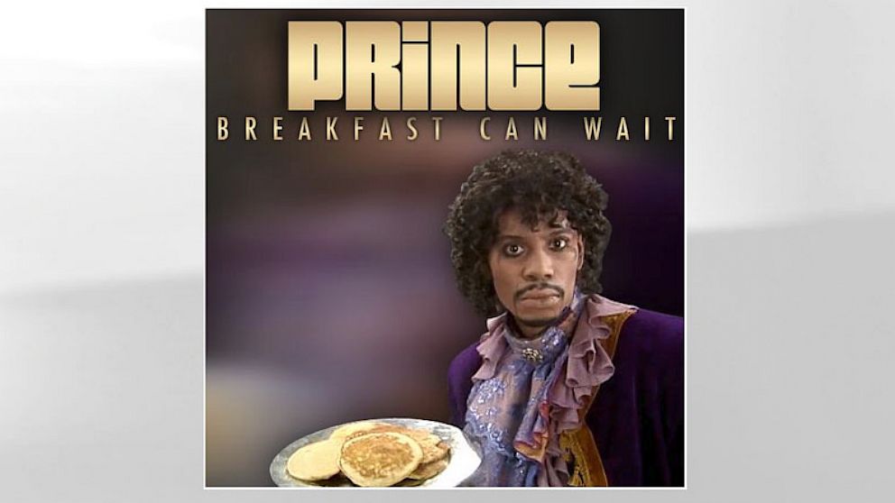 For his new single "Breakfast Can Wait," Prince used an image of Dave Chappelle dressed up as Prince.