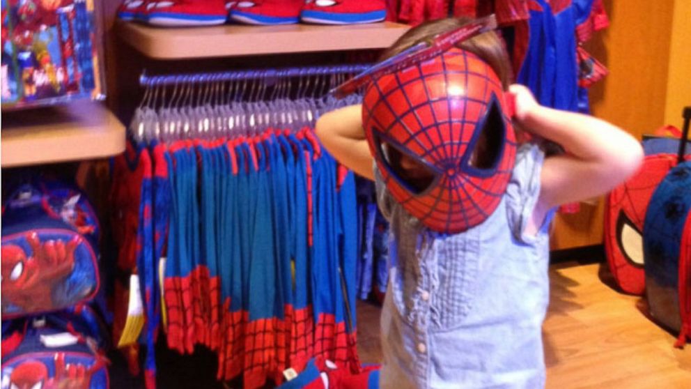 Actress Tiffani Thiessen posted this photo on Twitter and Whosay with the caption, "My little spidergirl" on August 4, 2013. 