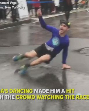 A New York City Marathon runner was a crowd favorite after showing off his dance moves at mile 20, and then going on to finish the race.