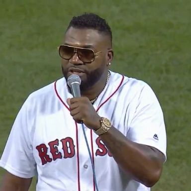 PHOTO: The retired ballplayer surprised the crowd at Fenway Park Monday night by throwing out the first pitch, three months after he was shot.