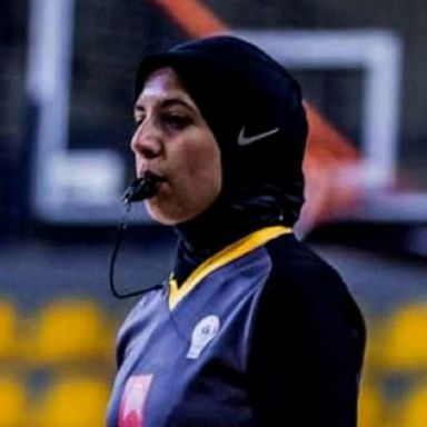 Sarah Gamal, 32, will be refereeing 3-on-3 basketball.