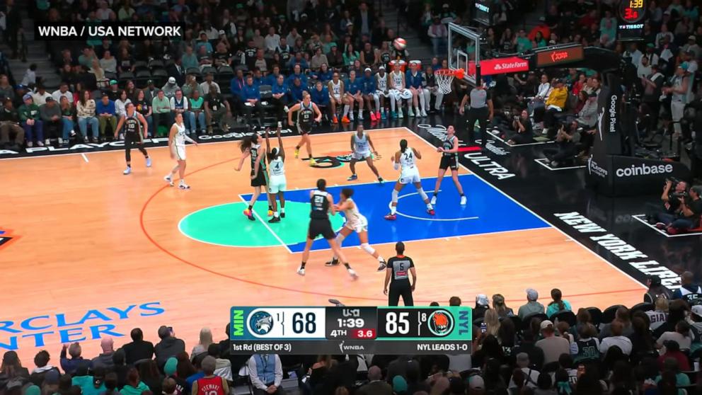WNBA's A'ja Wilson confronts fan during playoff game