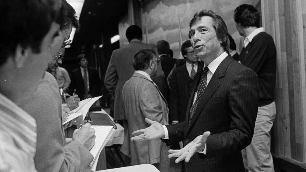 Donald Sterling, a Los Angeles based attorney, speaks with reporters after a news conference in San Diego, where it was announced that he purchased the then-San Diego Clippers basketball team for $13.5 million, May 4, 1981. 