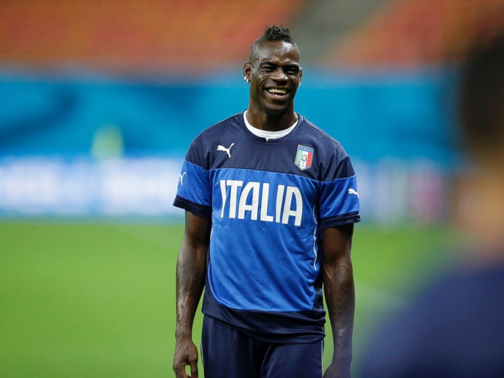 PHOTO: Italys Mario Balotelli takes part in a training session of the Italy national soccer team at the Arena da Amazonia in Manaus, Brazil, Friday, June 13, 2014.