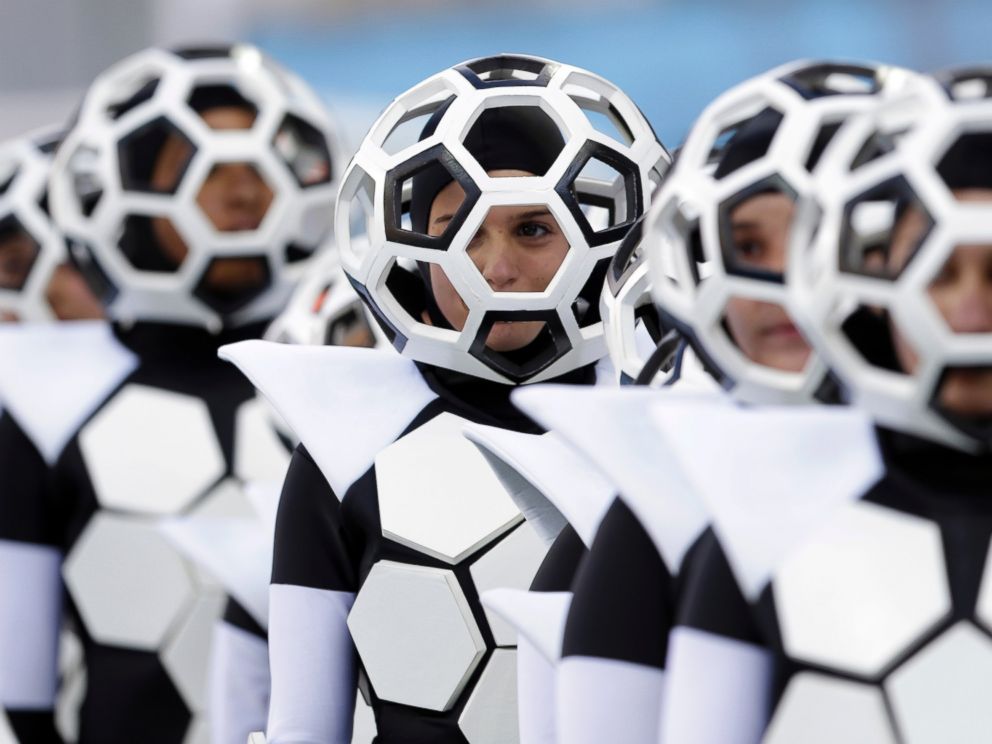 PHOTO: Actors perform during the opening ceremony before the group A World Cup soccer match between Brazil and Croatia, the opening game of the tournament, in the Itaquerao Stadium in Sao Paulo, Brazil, June 12, 2014.