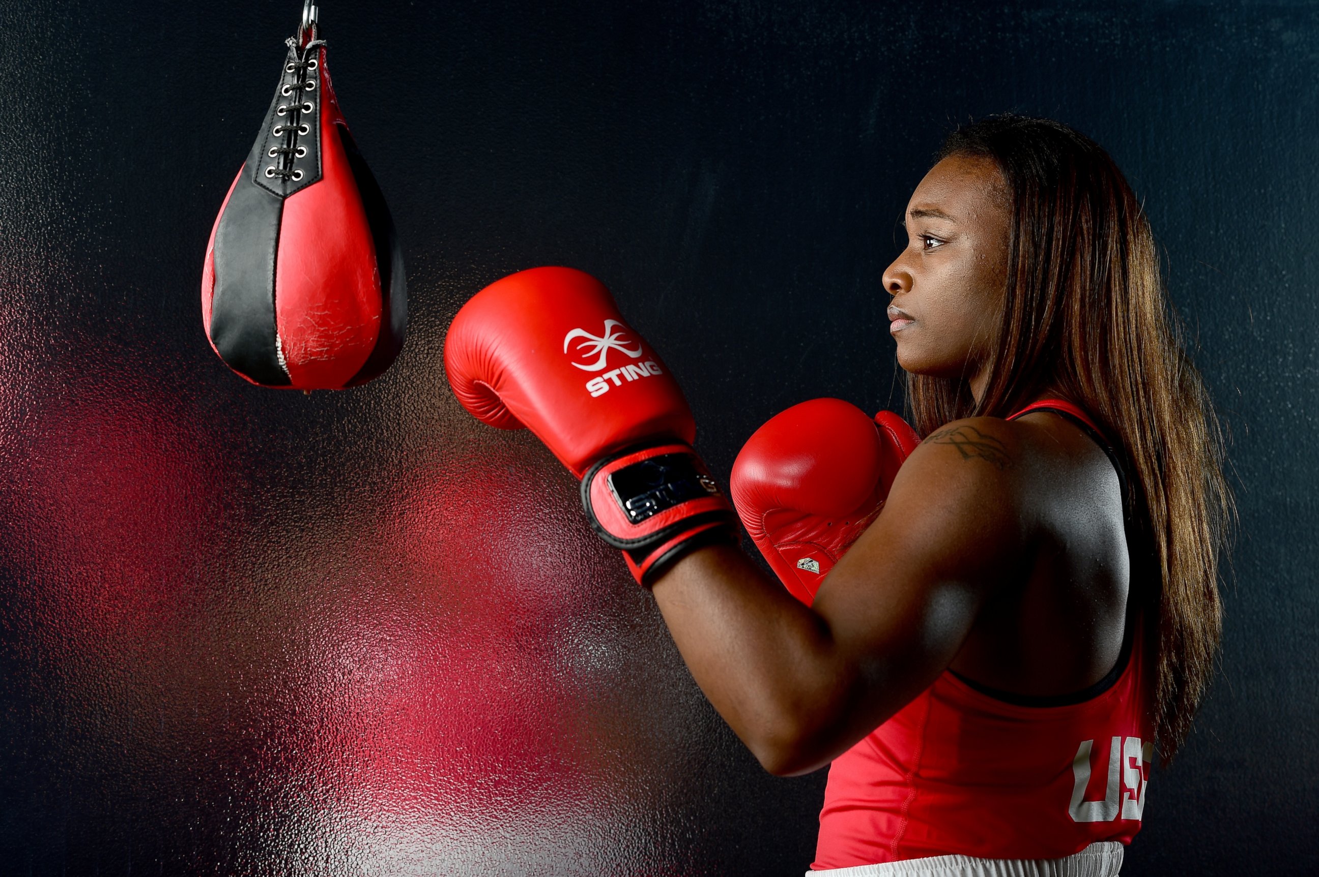 PHOTO: Boxer Claressa Shields poses for a portrait at the USOC Rio Olympics Shoot at Quixote Studios, on Nov. 19, 2015, in Los Angeles.