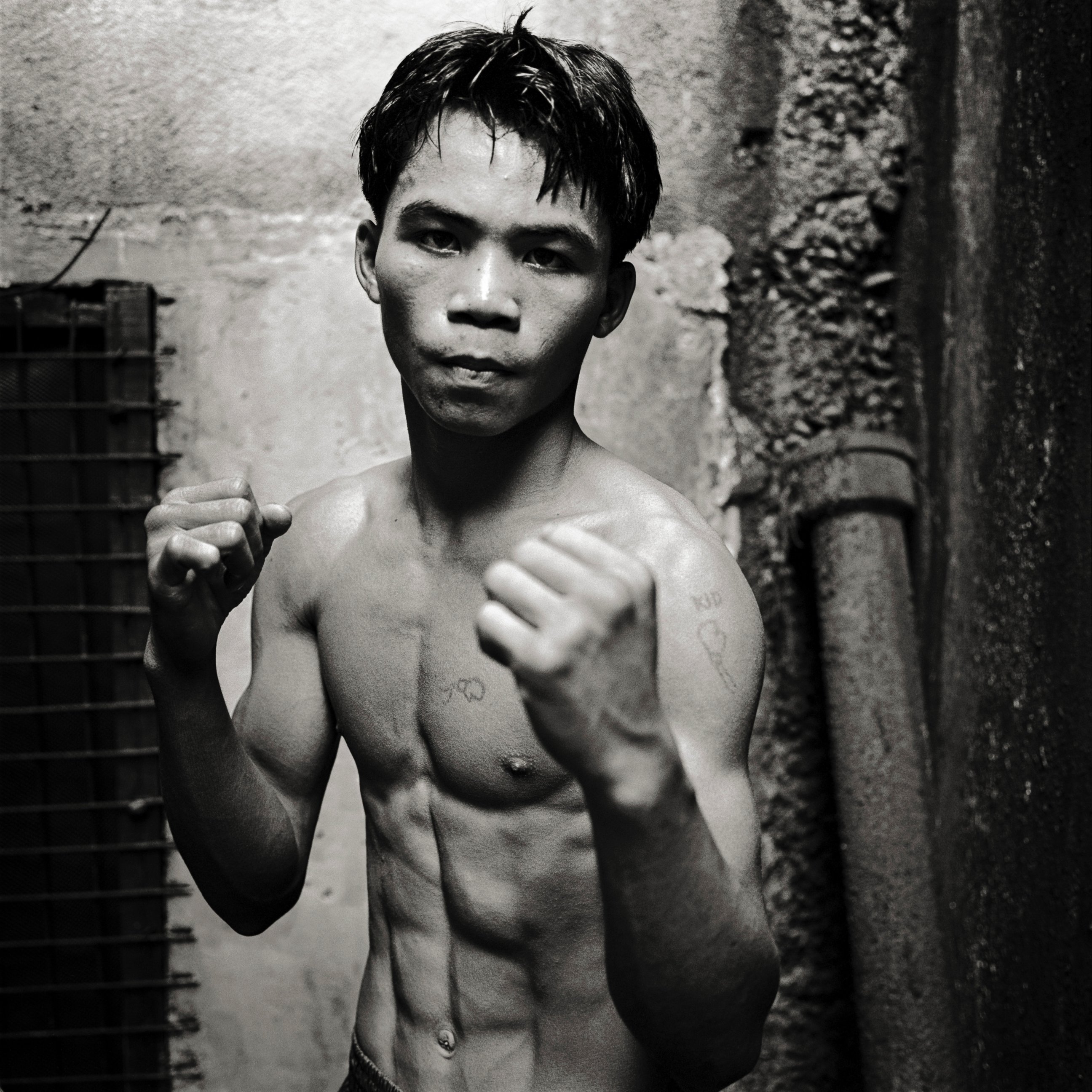 PHOTO: A teenage Manny Pacquiao is seen here at the LM Gym in Manila, Philippines, in 1996. 