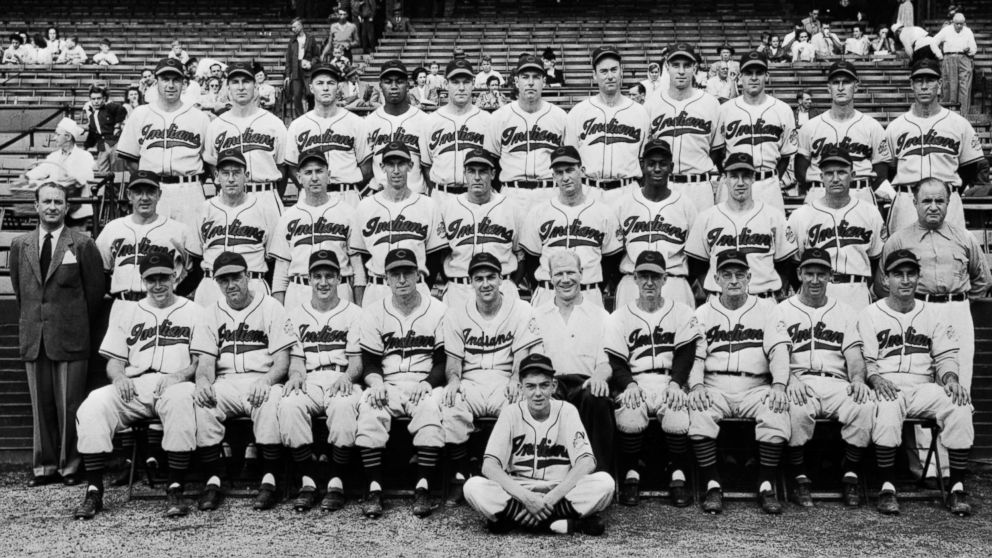 PHOTO: Team photo showing the American League contenders for the 1948 World Series, the Cleveland Indians.