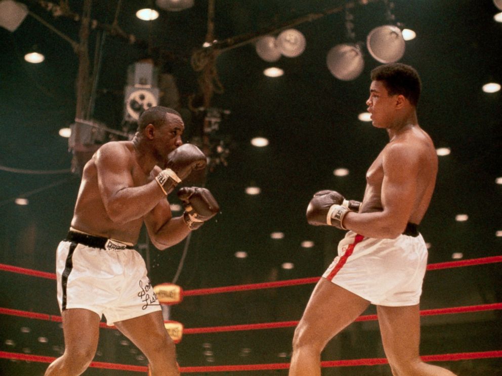 PHOTO: World Heavyweight boxing title bout between champ Sonny Liston, left, and challenger Cassius Clay, aka Muhammad Ali.