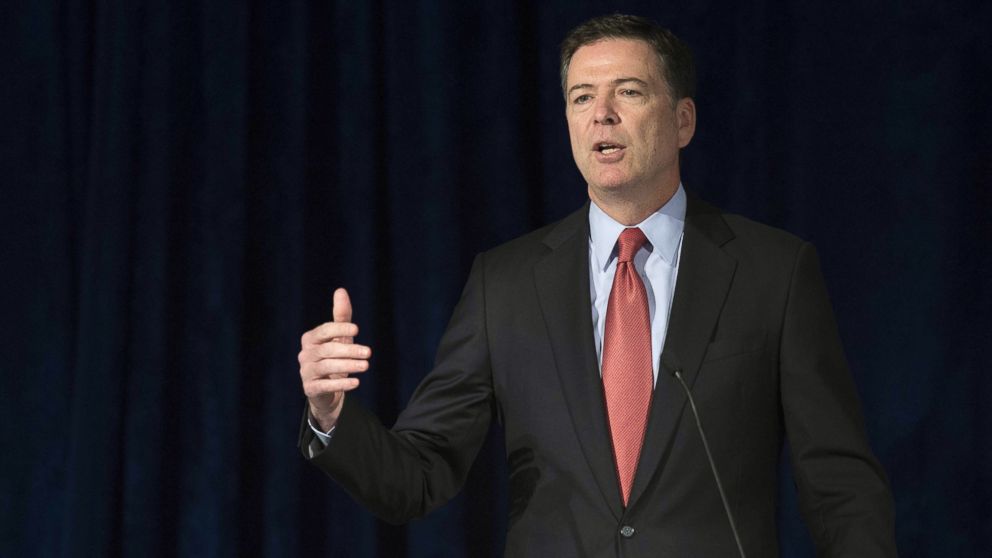 PHOTO: Federal Bureau of Investigation (FBI) Director James Comey addresses the American Law Institute's annual meeting in Washington, May 19, 2015.