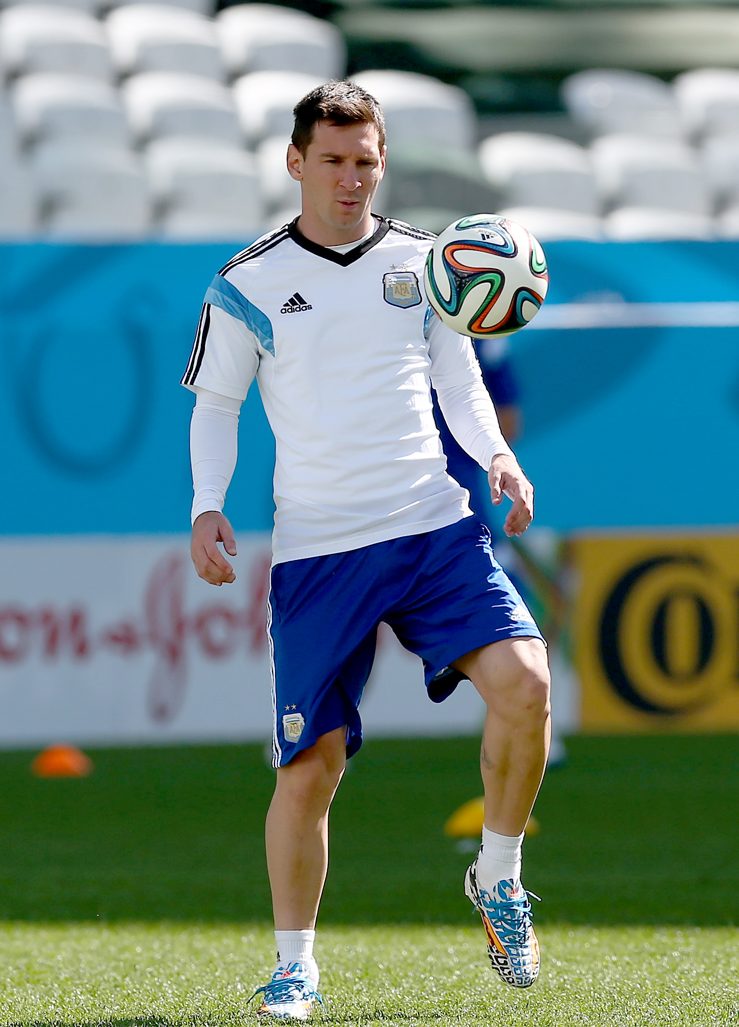 PHOTO: Lionel Messi of Argentina during a training session at Arena de Sao Paulo, June 30, 2014, in Sao Paulo.