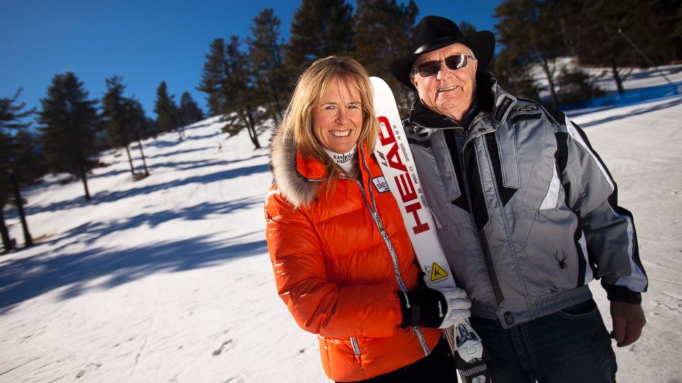PHOTO: Former Olympic downhiller Pam Fletcher, left, is pictured with her father Al Fletcher, right, who work together at the Nashoba Valley Ski Area in Littleton, Mass. on Feb. 6, 2012.