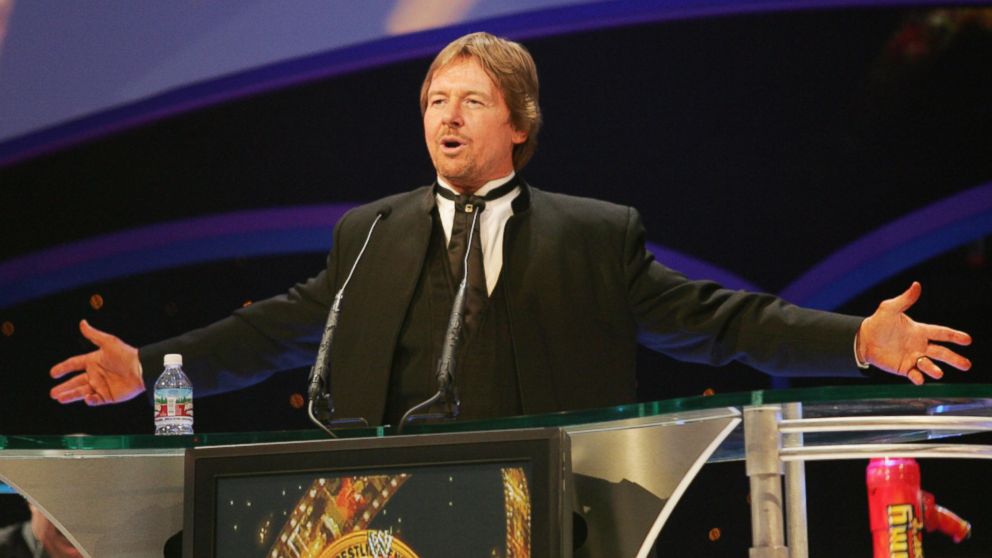 "Rowdy" Roddy Piper being inducted into the WWE Hall of Fame at the Induction Ceremony in Universal City, Calif., April 2, 2005. 