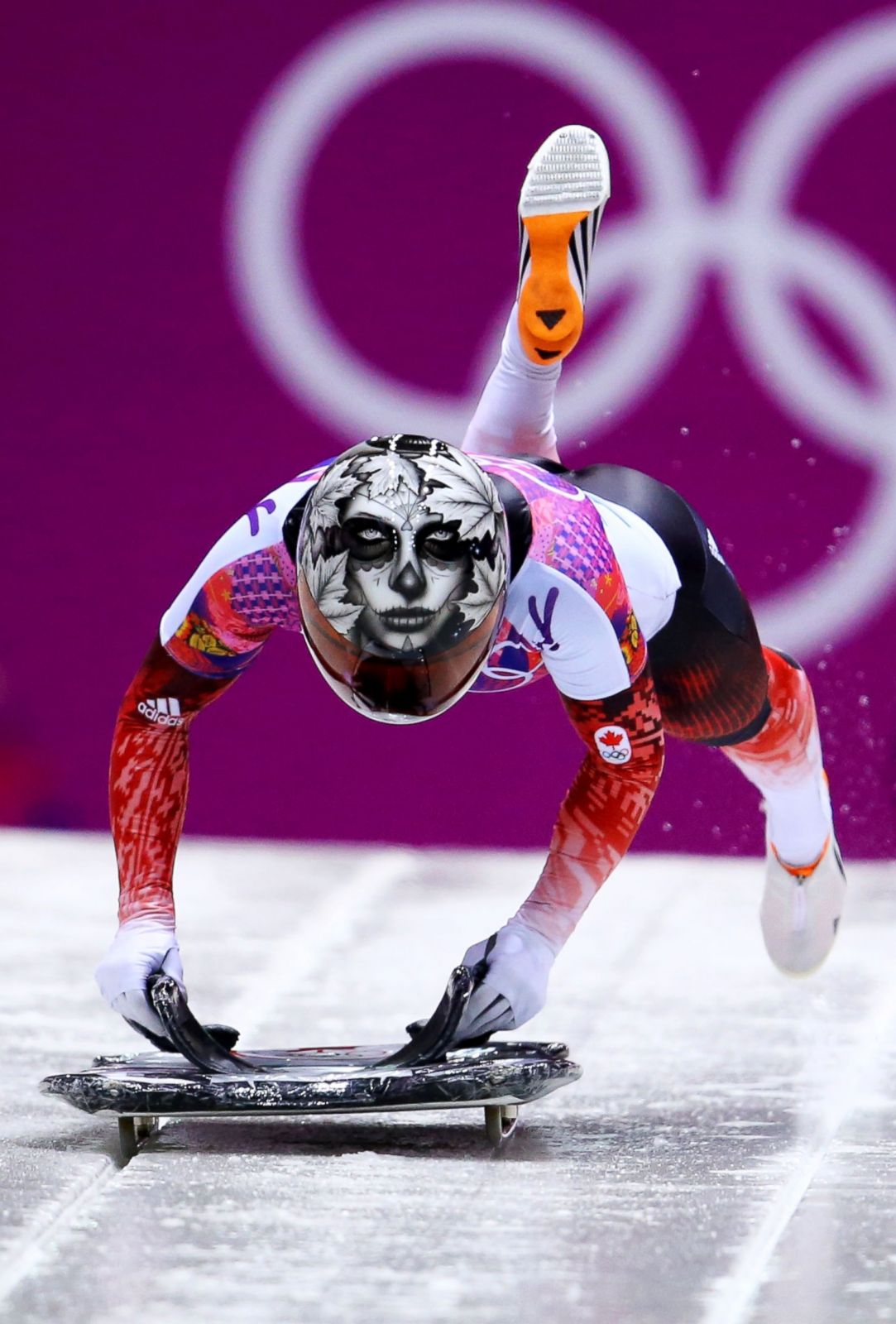 Winter Olympics 2014 Skeleton Olympians' Helmets Photos Image 31