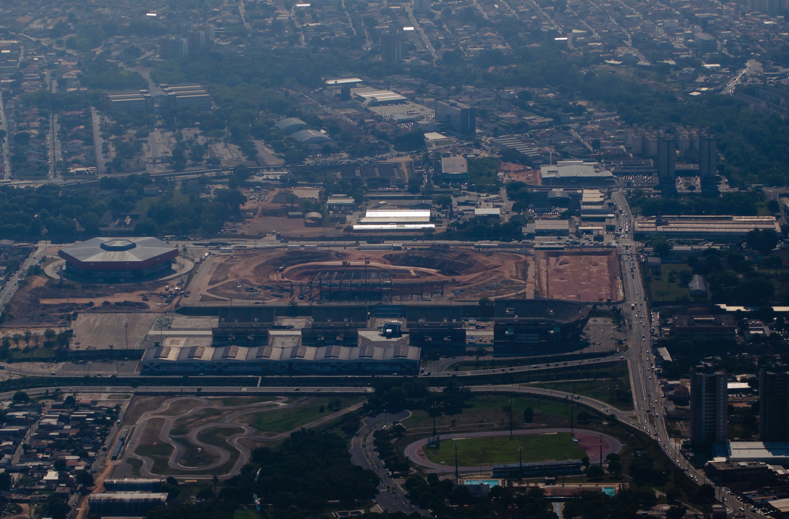PHOTO: General view of construction work at the Arena Amazonia, formerly known as Vivaldao Stadium, in this Sept. 27, 2010, file photo in Manaus, Brazil. 