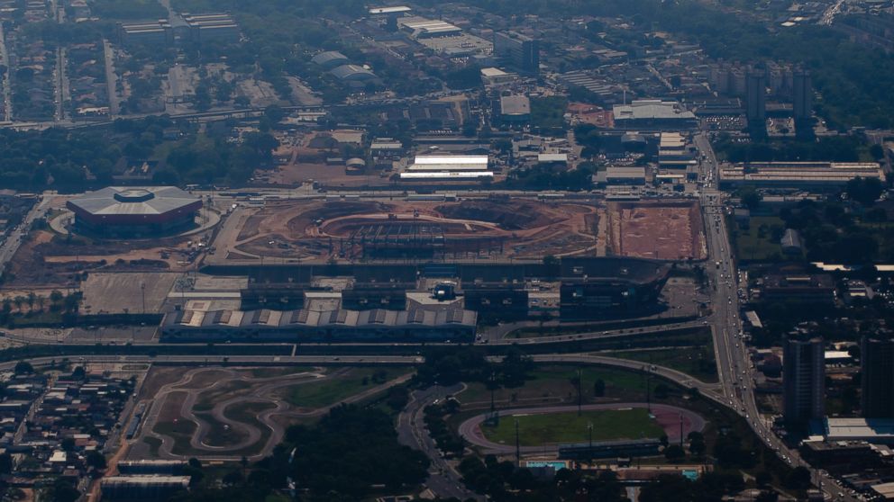 PHOTO: General view of construction work at the Arena Amazonia, formerly known as Vivaldao Stadium, in this Sept. 27, 2010, file photo in Manaus, Brazil. 