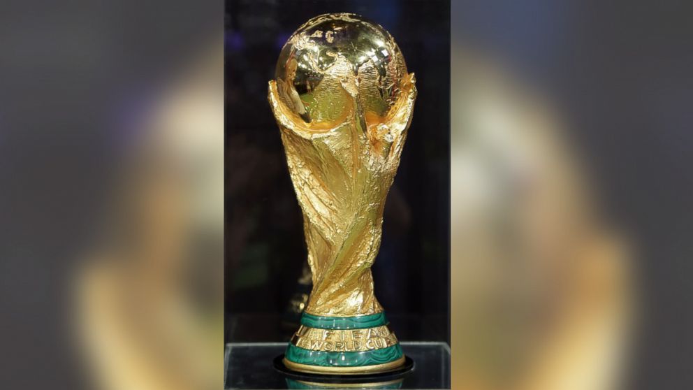 PHOTO: General view of the FIFA World Cup Trophy at Univision Headquarters on April 15, 2014 in Miami, Fla. 