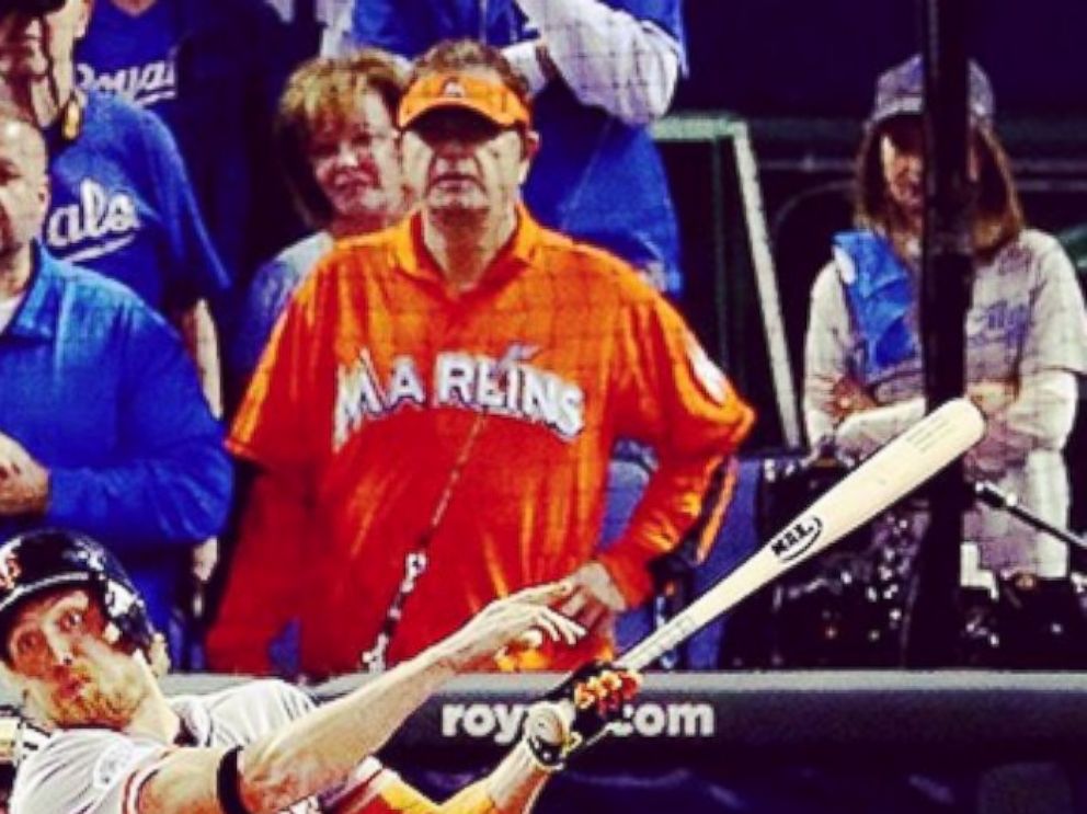who is the guy in the orange marlins jersey