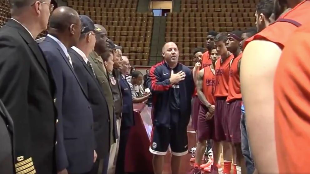 Virginia Tech Men's Basketball coach, Buzz Williams, had a talk with his players and invited veterans to help him with his lesson.  