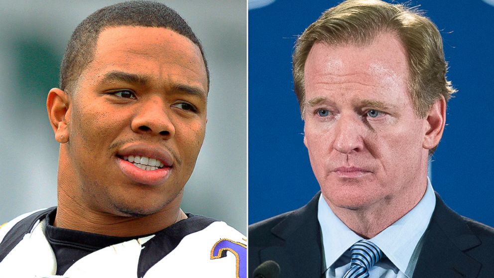 Ray Rice and NFL Commissioner Roger Goodell