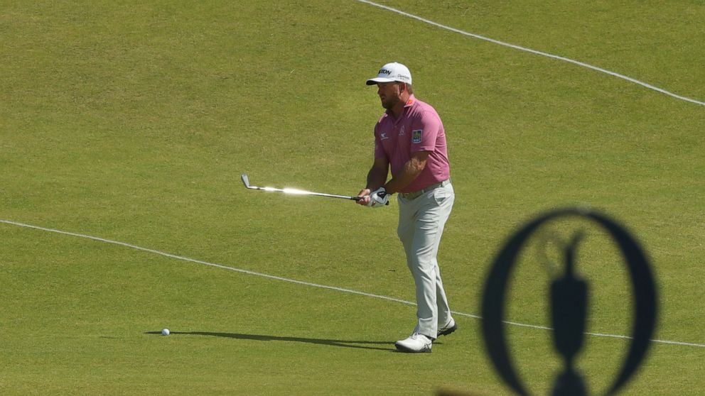 Northern Ireland's Graeme McDowell prepares to play on the 7th fairway during the third round of the British Open Golf Championships at Royal Portrush in Northern Ireland, Saturday, July 20, 2019.(AP Photo/Jon Super)
