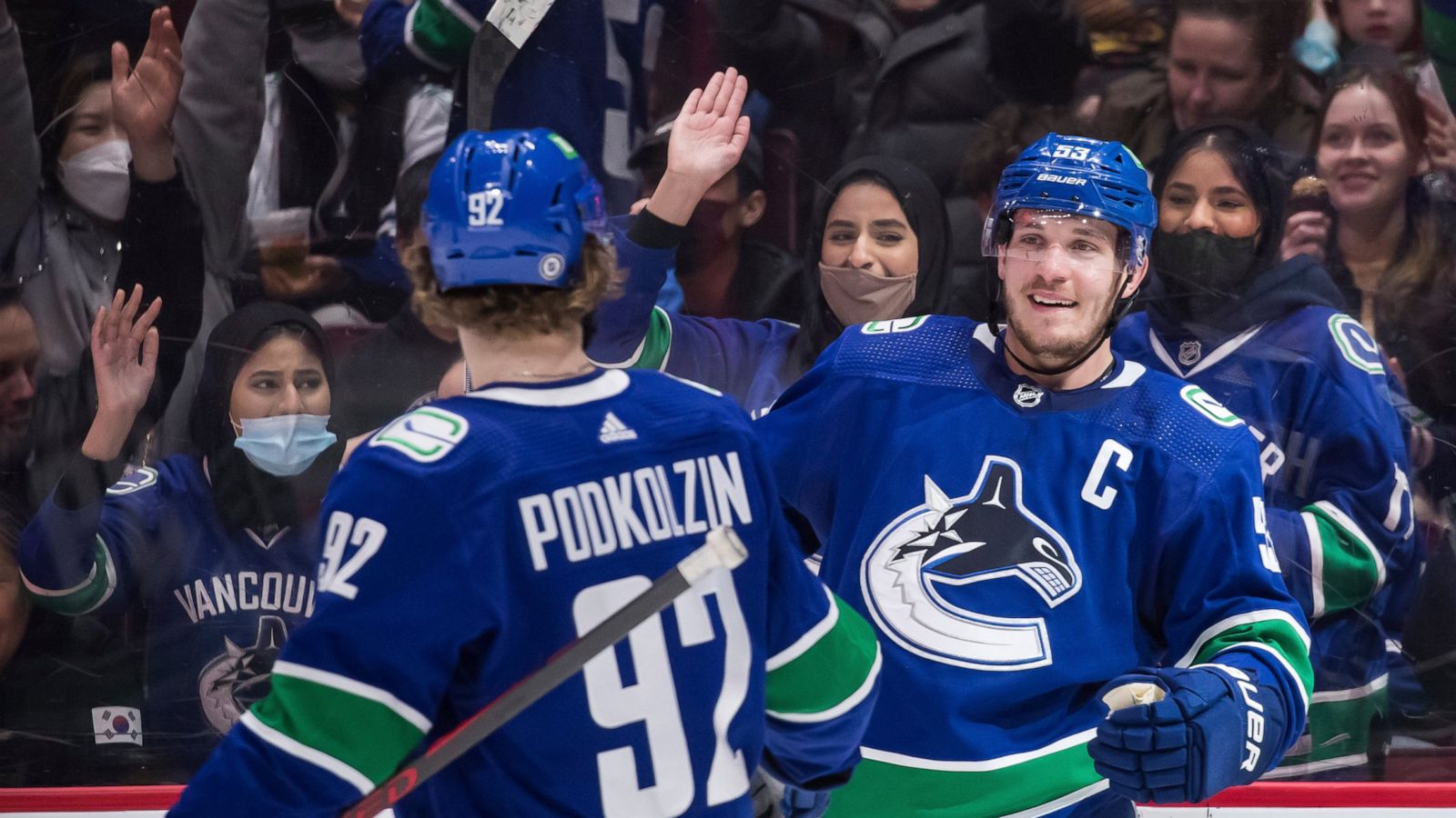 Horvat has 2 goals, assist as Canucks 