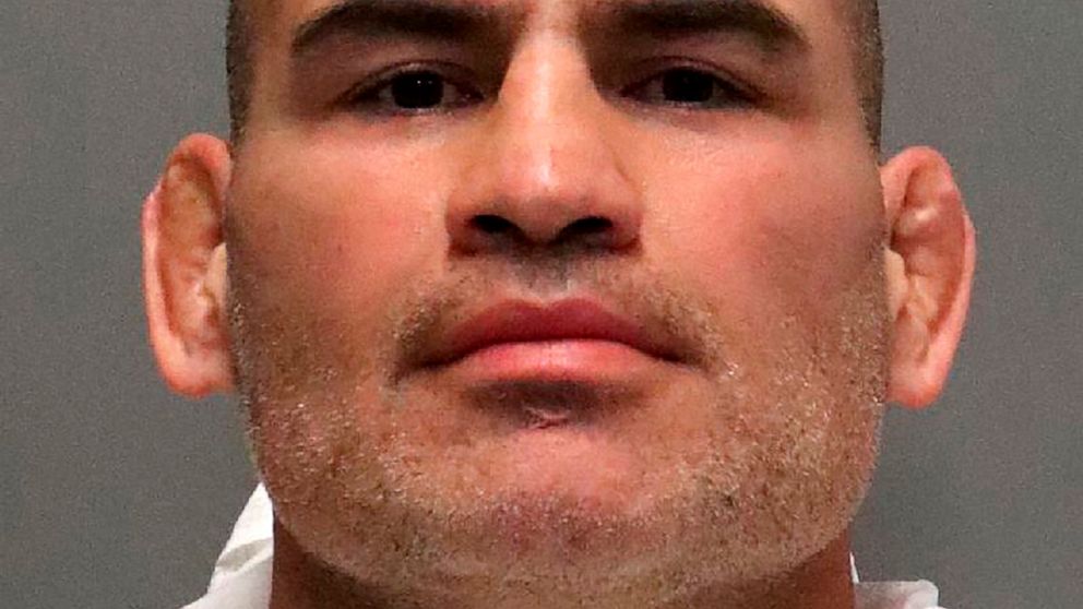 FILE - This photo provided by the San Jose Police Department shows former UFC heavyweight champion Cain Velasquez. Velasquez, the former UFC heavyweight champion accused of trying to kill the man he claims molested his 4-year-old son, is now suing th