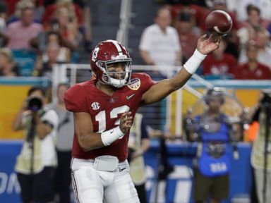 No. 1 Alabama beats No. 4 Oklahoma 45-34 to reach title game