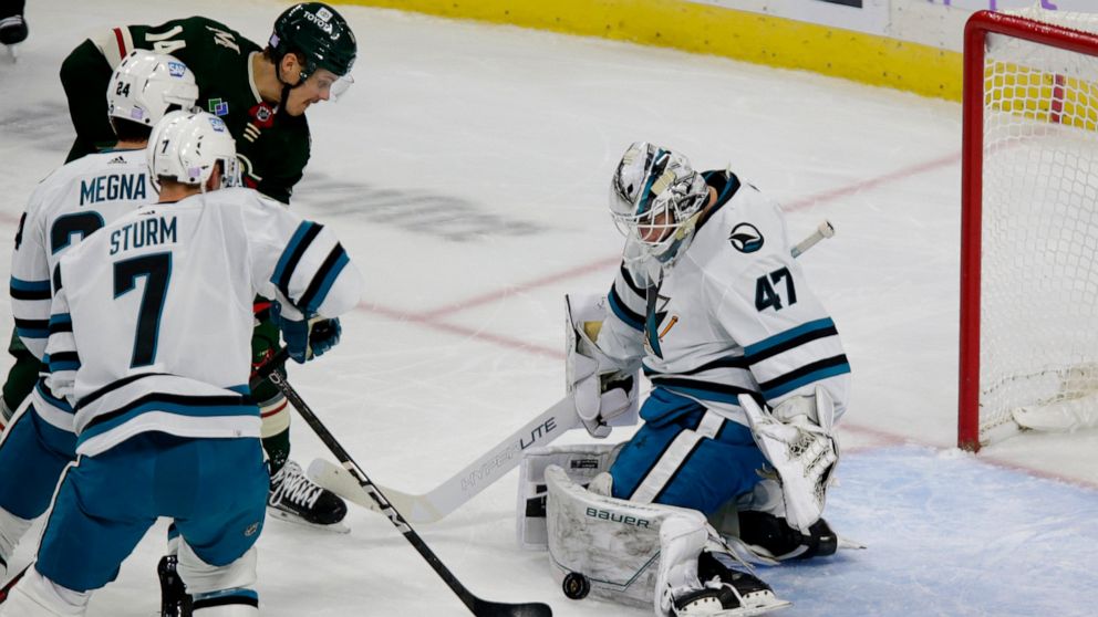 Joel Eriksson Ek, James Reimer, Jaycob Megna, Nico Sturm