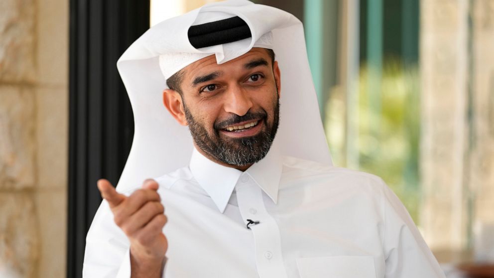 FILE - Hassan Al Thawadi, Secretary General of the World Cup organizing committee talks during an interview with The Associated Press in Doha, Qatar, on March 31, 2022. A long-standing whistleblower allegation of cash offers to voters during Qatar’s 