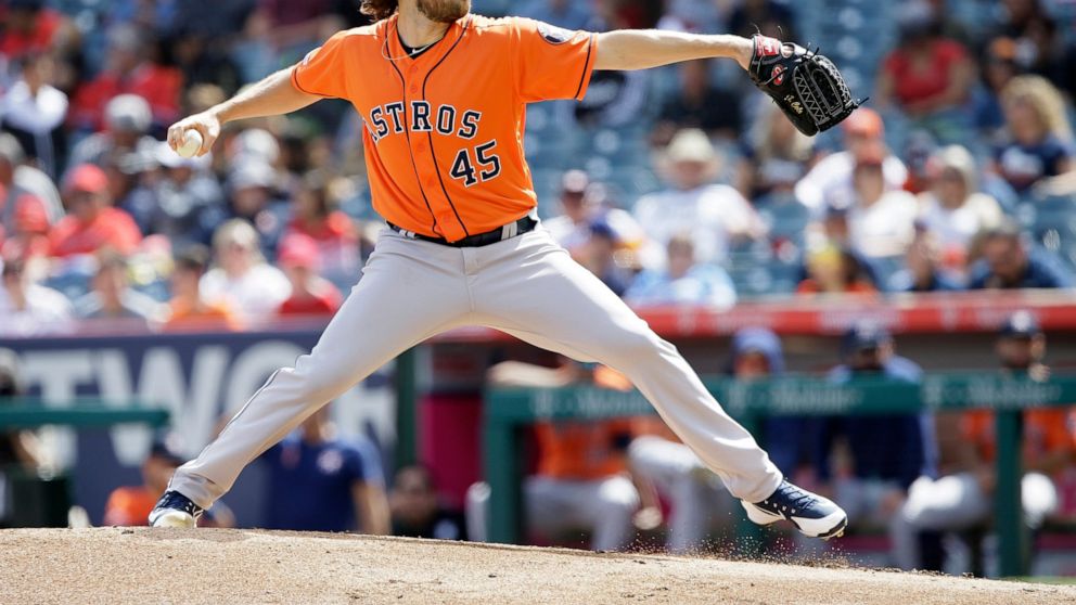 Cole Gets 20th Win Tops Al In Era Ks As Astros Beat Angels Abc News