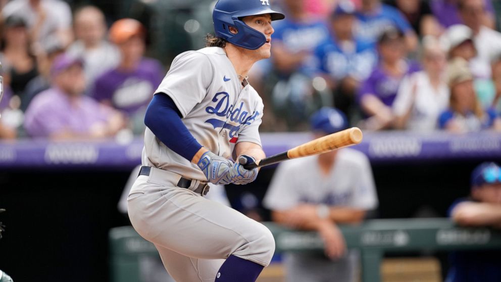 Outman homers in first MLB at-bat, Dodgers top Rockies 7-3 -