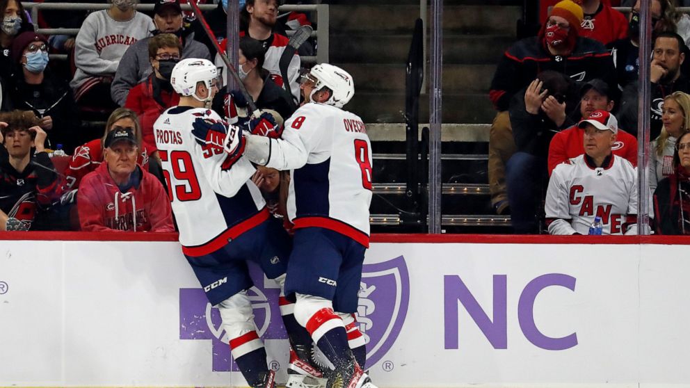 Orlov scores late, Caps beat Hurricanes 