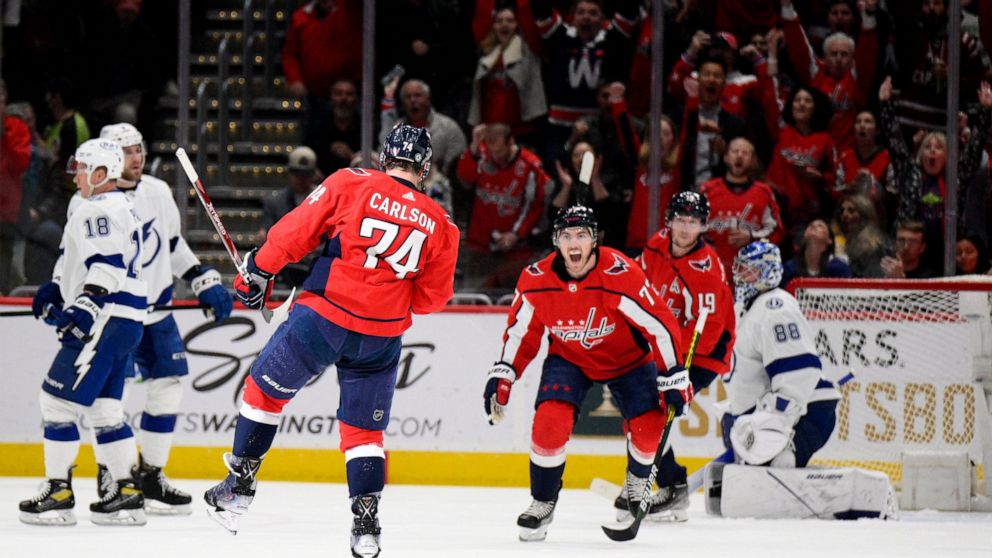 goal lead Caps past Lightning 