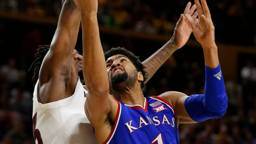 No 18 Arizona State Knocks Off Top Ranked Kansas 80 76 Abc News