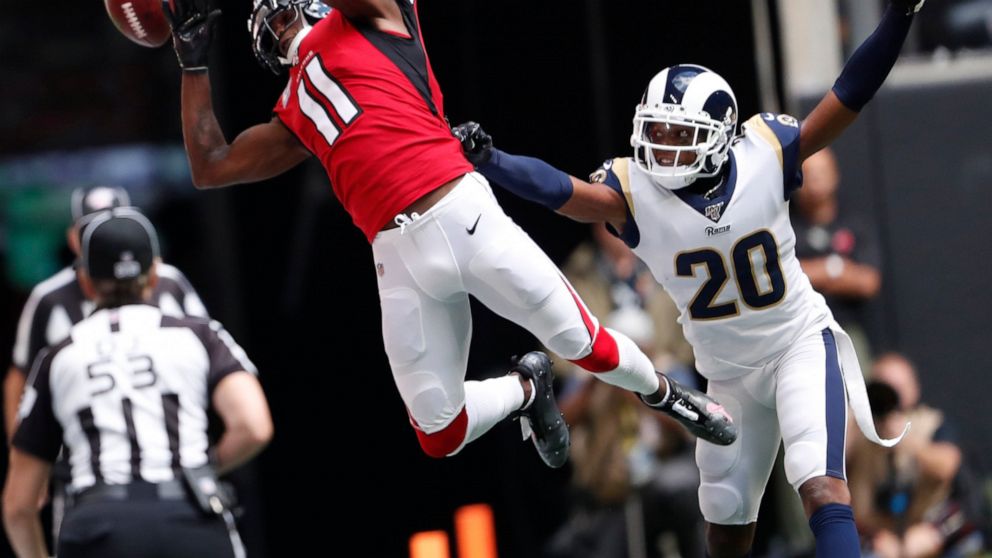 Rams Snap Skid By Beating Falcons 37 10 As Ryan Hurts Ankle