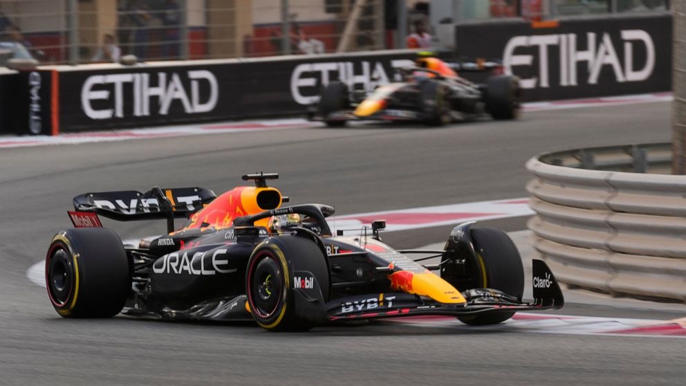 Red Bull driver Max Verstappen of the Netherlands in action during the Formula One Abu Dhabi Grand Prix, in Abu Dhabi, United Arab Emirates Sunday, Nov. 20, 2022. (AP Photo/Hussein Malla)
